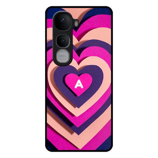 Vivo Y400 Pro 5G Custom Glass Phone Case - Cute Heart Pattern Design Vivo Y400 Pro 5G Custom Glass Phone Case - Cute Heart Pattern Design