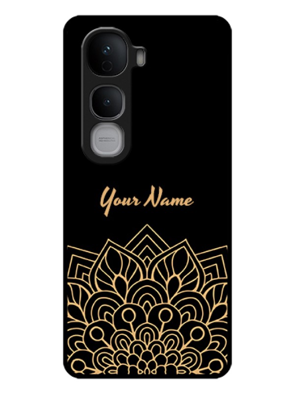 Custom Vivo Y400 Pro 5G Custom Glass Phone Case - Golden Mandala Design