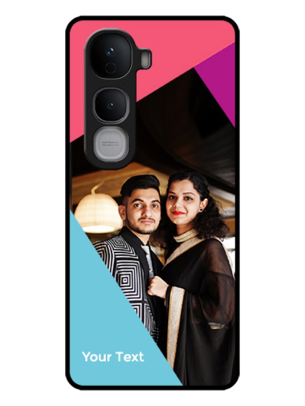 Custom Vivo Y400 Pro 5G Custom Glass Phone Case - Stacked Triple Colour Design