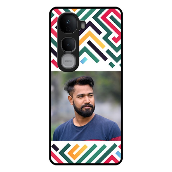 Vivo Y400 Pro 5G Custom Glass Phone Case - Colorful Maze Pattern Design