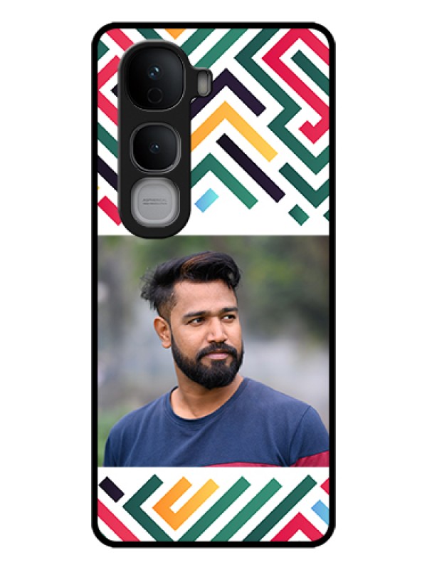 Custom Vivo Y400 Pro 5G Custom Glass Phone Case - Colorful Maze Pattern Design