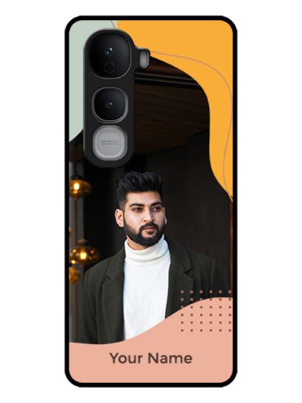 Custom Vivo Y400 Pro 5G Custom Glass Phone Case - Tri - Coloured Overlay Design