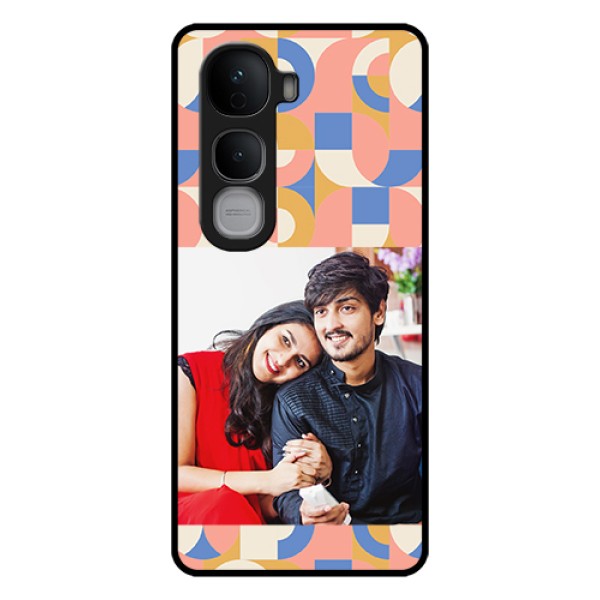 Vivo Y400 Pro 5G Custom Glass Phone Case - Semi - Circle Maze Pattern Design Vivo Y400 Pro 5G Custom Glass Phone Case - Semi - Circle Maze Pattern Design