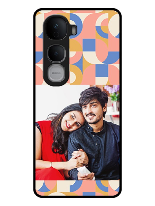 Custom Vivo Y400 Pro 5G Custom Glass Phone Case - Semi - Circle Maze Pattern Design