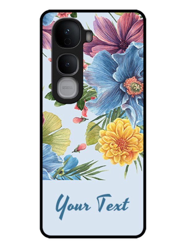 Custom Vivo Y400 Pro 5G Custom Glass Phone Case - Stunning Watercolored Flowers Painting Design