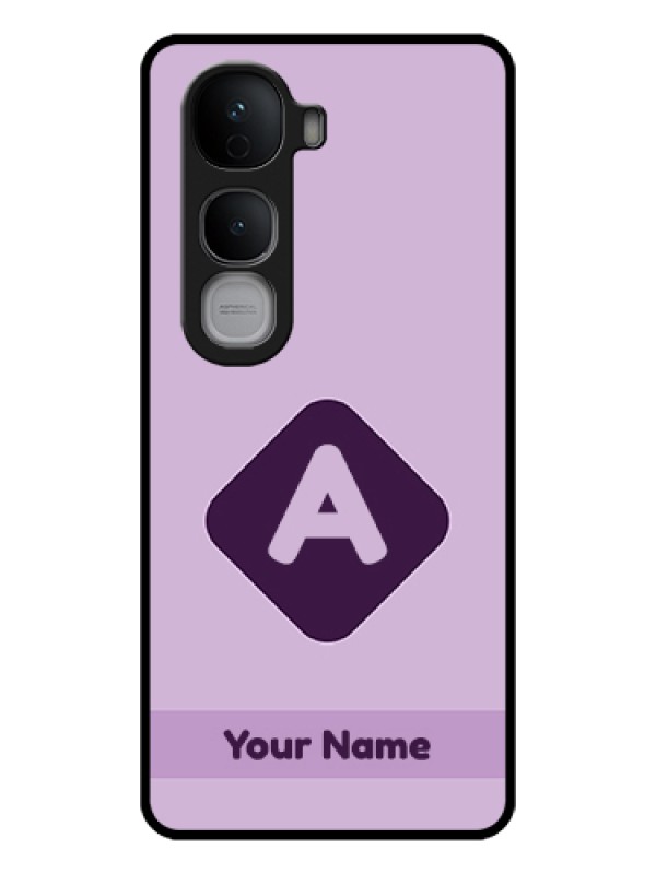 Custom Vivo Y400 Pro 5G Custom Glass Phone Case - Custom Letter In Curved Badge Design