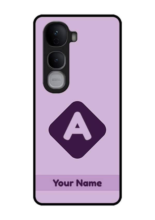 Vivo Y400 Pro 5G Custom Glass Phone Case - Custom Letter In Curved Badge Design