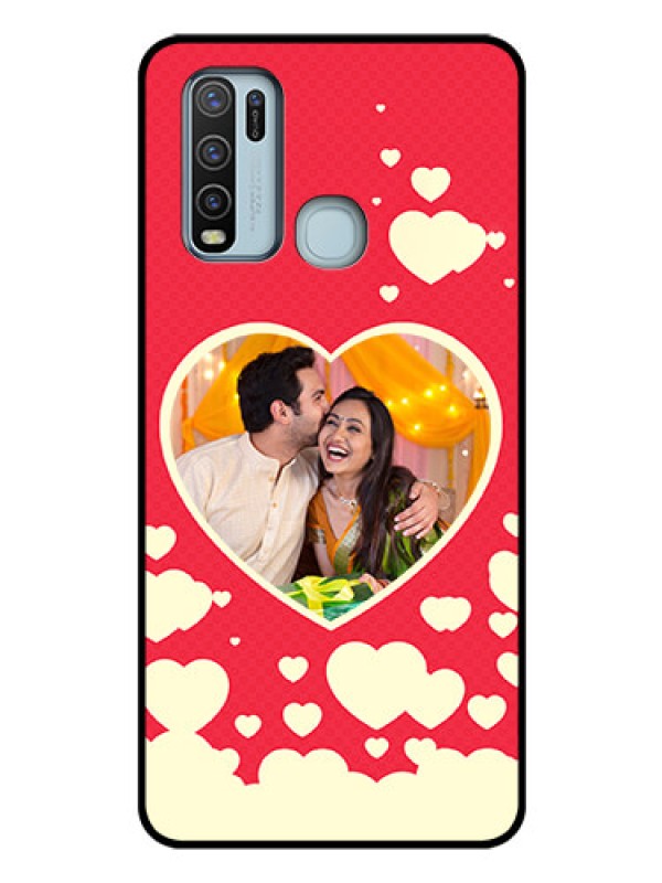 Custom Vivo Y50 Custom Glass Mobile Case  - Love Symbols Phone Cover Design