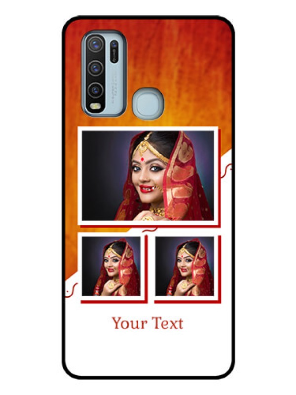 Custom Vivo Y50 Custom Glass Phone Case  - Wedding Memories Design  