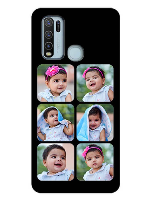 Custom Vivo Y50 Photo Printing on Glass Case  - Multiple Pictures Design