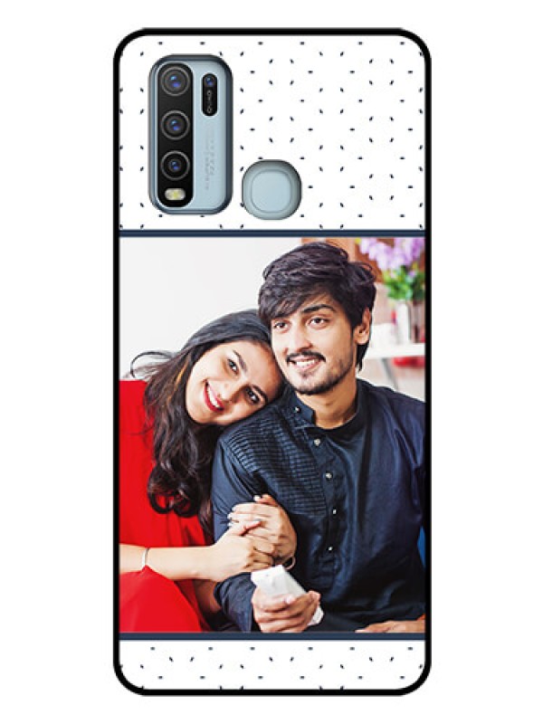 Custom Vivo Y50 Personalized Glass Phone Case  - Premium Dot Design
