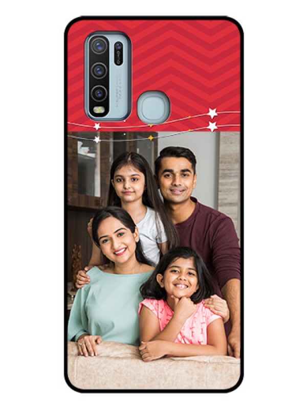 Custom Vivo Y50 Personalized Glass Phone Case  - Happy Family Design