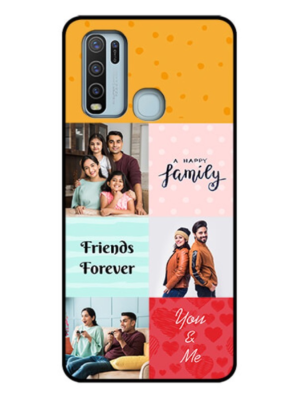 Custom Vivo Y50 Personalized Glass Phone Case  - Images with Quotes Design