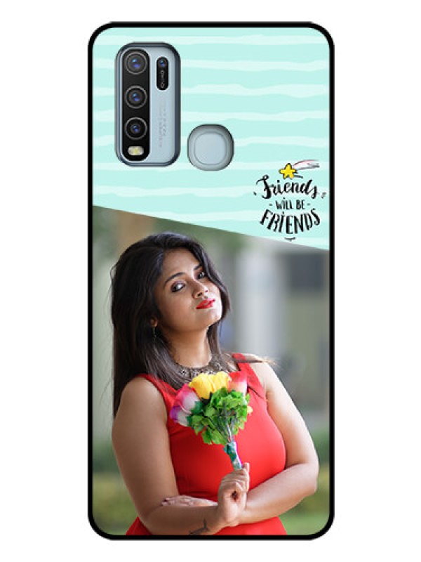 Custom Vivo Y50 Custom Glass Phone Case  - Friends Picture Icon Design