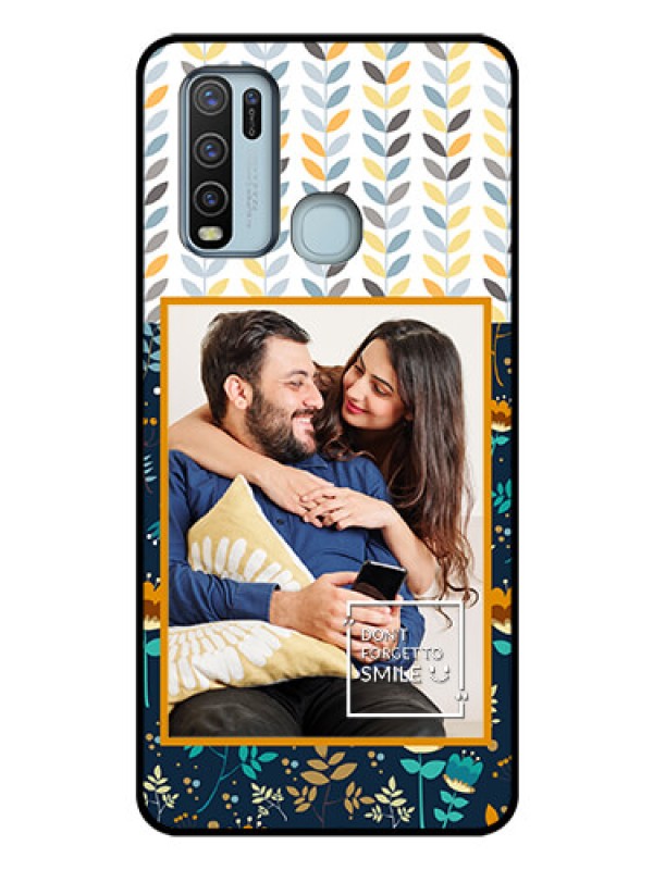 Custom Vivo Y50 Custom Glass Mobile Case  - Pattern Design