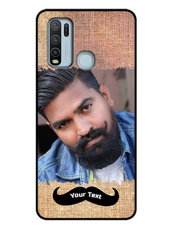 Custom Vivo Y50 Personalized Glass Phone Case  - with Texture Design