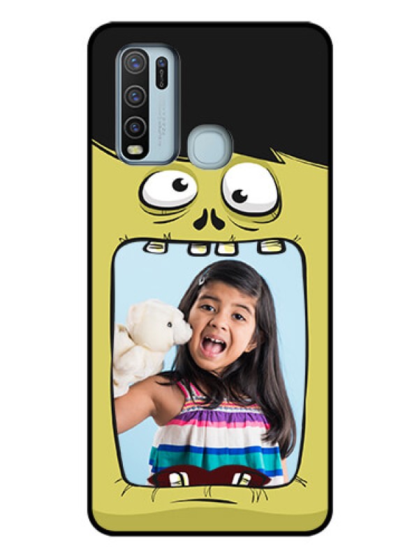 Custom Vivo Y50 Personalized Glass Phone Case  - Cartoon monster back case Design