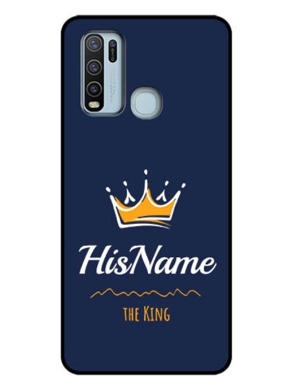 Custom Vivo Y50 Glass Phone Case King with Name