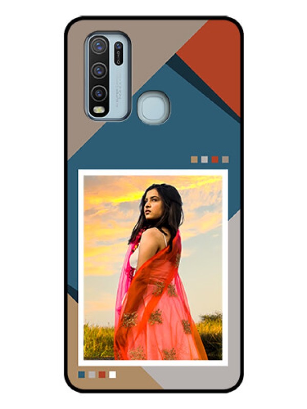 Custom Vivo Y50 Personalized Glass Phone Case - Retro color pallet Design
