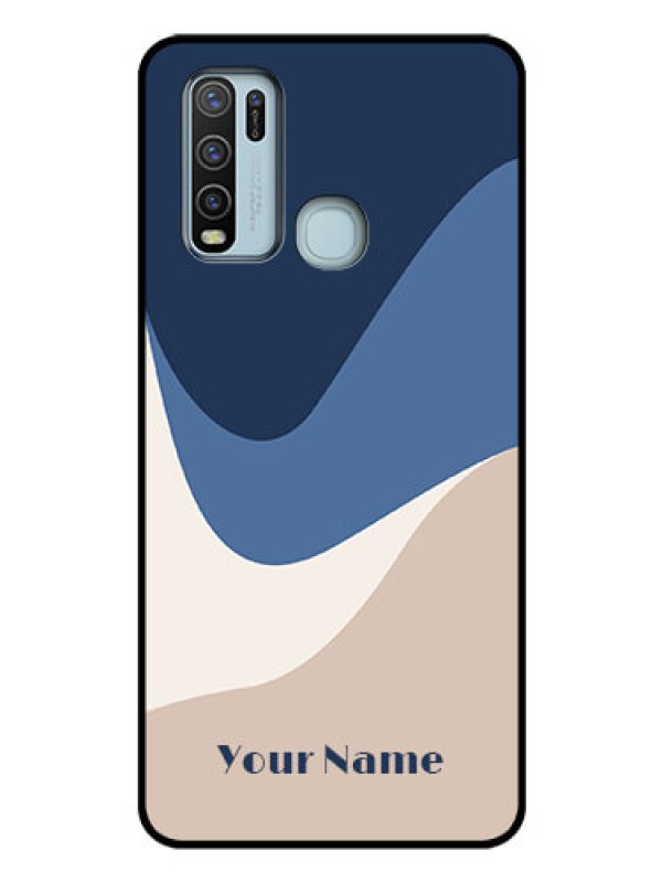 Custom Vivo Y50 Custom Glass Phone Case - Abstract Drip Art Design