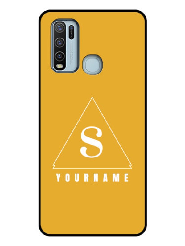 Custom Vivo Y50 Personalized Glass Phone Case - simple triangle Design