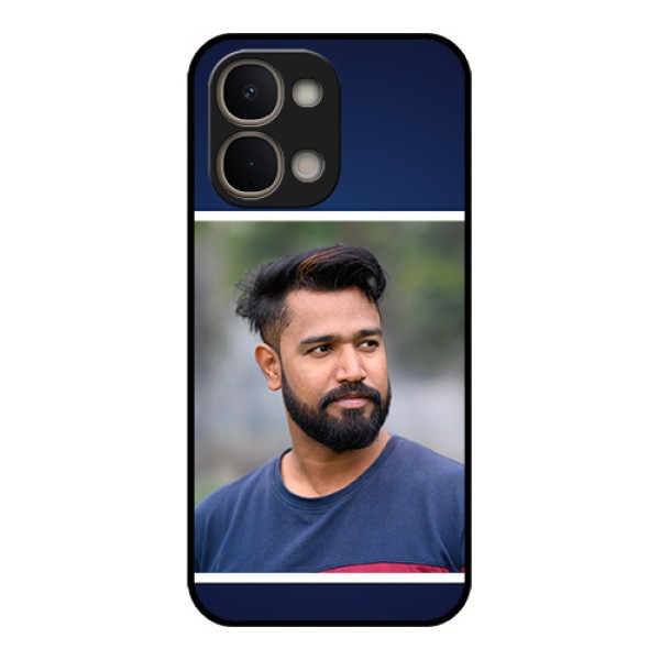 Vivo Y51 Pro 5G Custom Glass Phone Case - Simple Royal Blue Design Vivo Y51 Pro 5G Custom Glass Phone Case - Simple Royal Blue Design