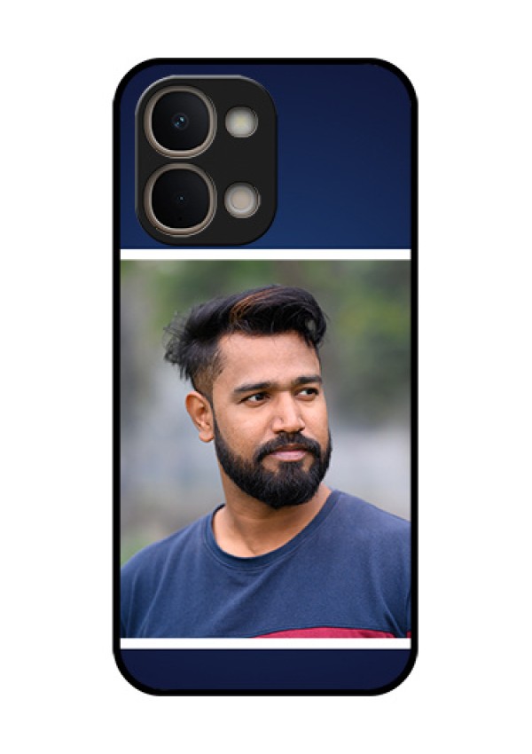 Vivo Y51 Pro 5G Custom Glass Phone Case - Simple Royal Blue Design