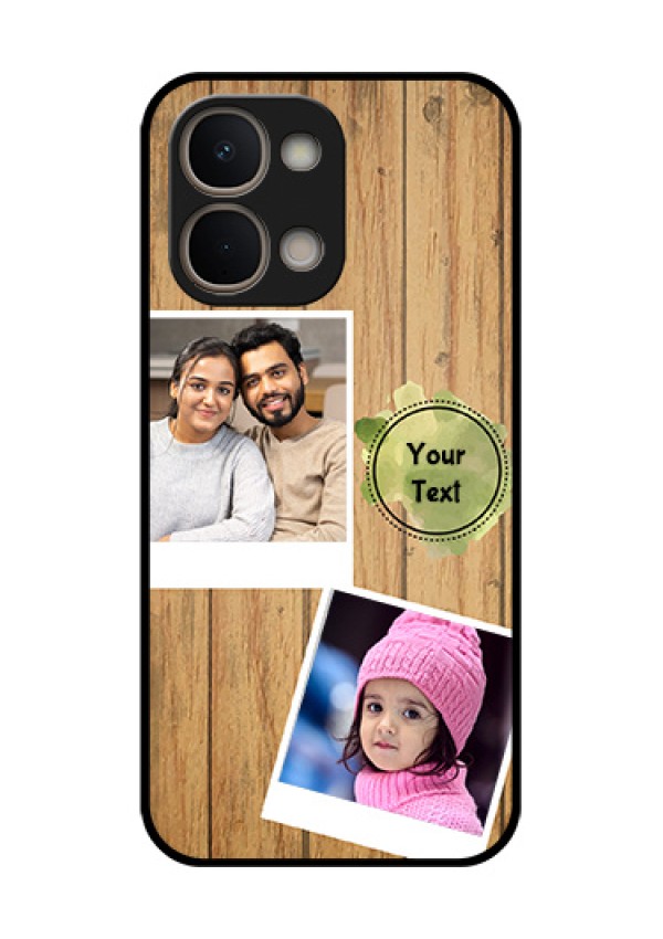 Vivo Y51 Pro 5G Custom Glass Phone Case - Wooden Texture Design