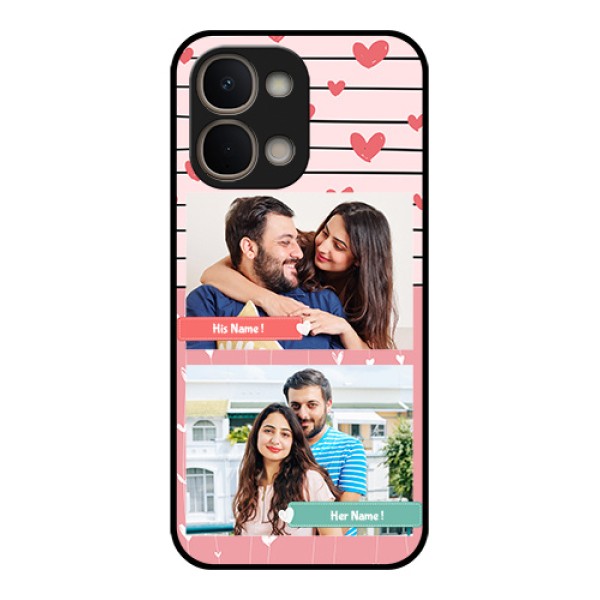 Vivo Y51 Pro 5G Custom Glass Phone Case - Photo With Heart Design