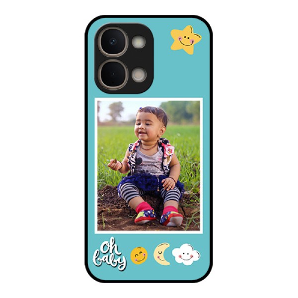 Vivo Y51 Pro 5G Custom Glass Phone Case - Smiley Kids Stars Design Vivo Y51 Pro 5G Custom Glass Phone Case - Smiley Kids Stars Design