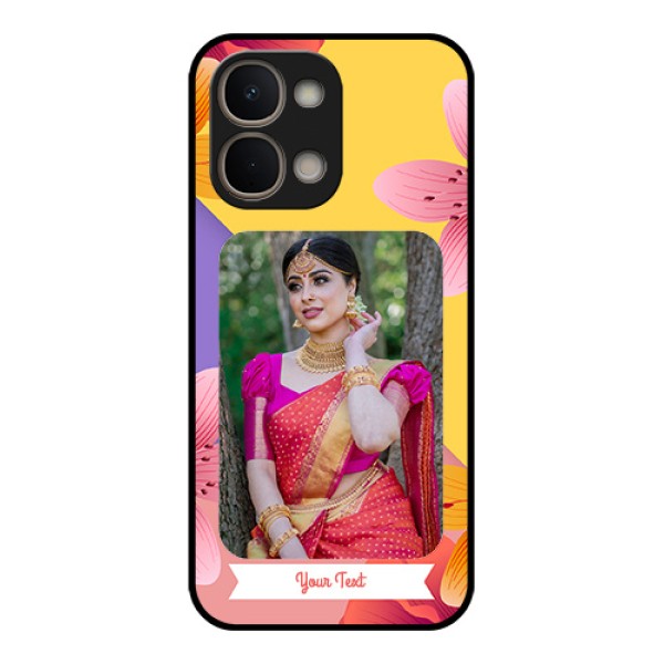 Vivo Y51 Pro 5G Custom Glass Phone Case - 3 Image With Vintage Floral Design Vivo Y51 Pro 5G Custom Glass Phone Case - 3 Image With Vintage Floral Design