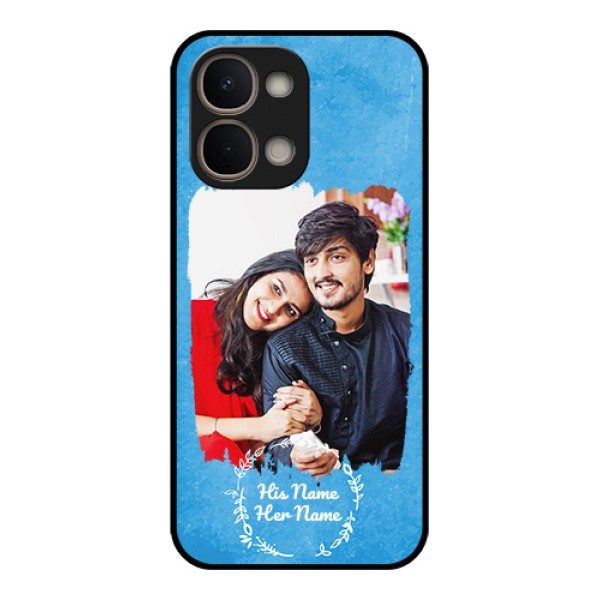 Vivo Y51 Pro 5G Custom Glass Phone Case - Blue Color Vintage Design Vivo Y51 Pro 5G Custom Glass Phone Case - Blue Color Vintage Design