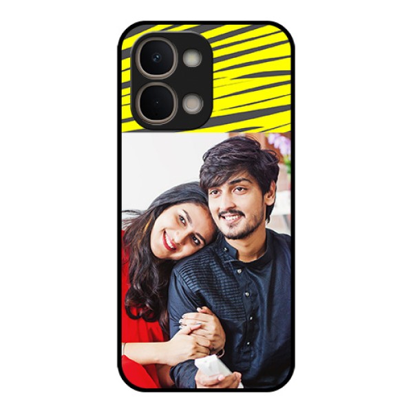 Vivo Y51 Pro 5G Custom Glass Phone Case - Yellow Abstract Design