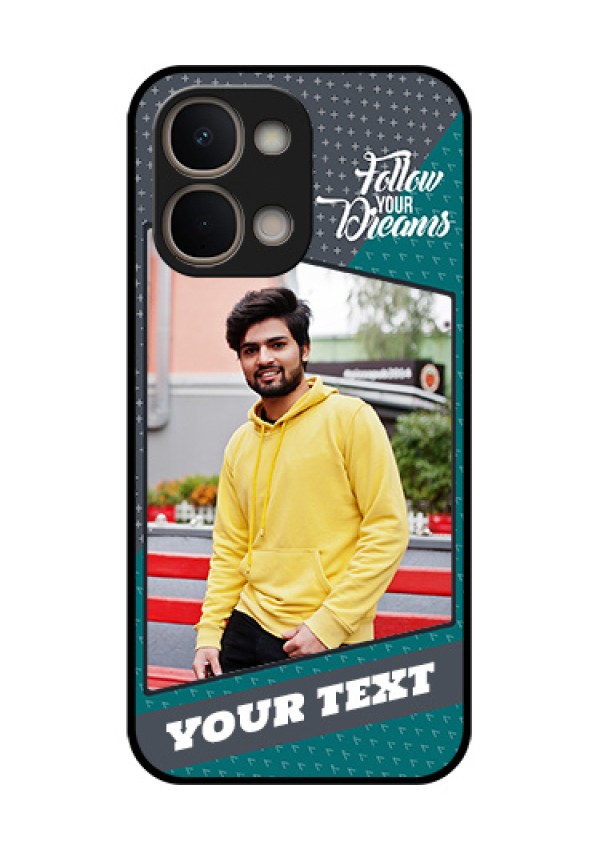 Vivo Y51 Pro 5G Custom Glass Phone Case - Background Pattern Design With Quote