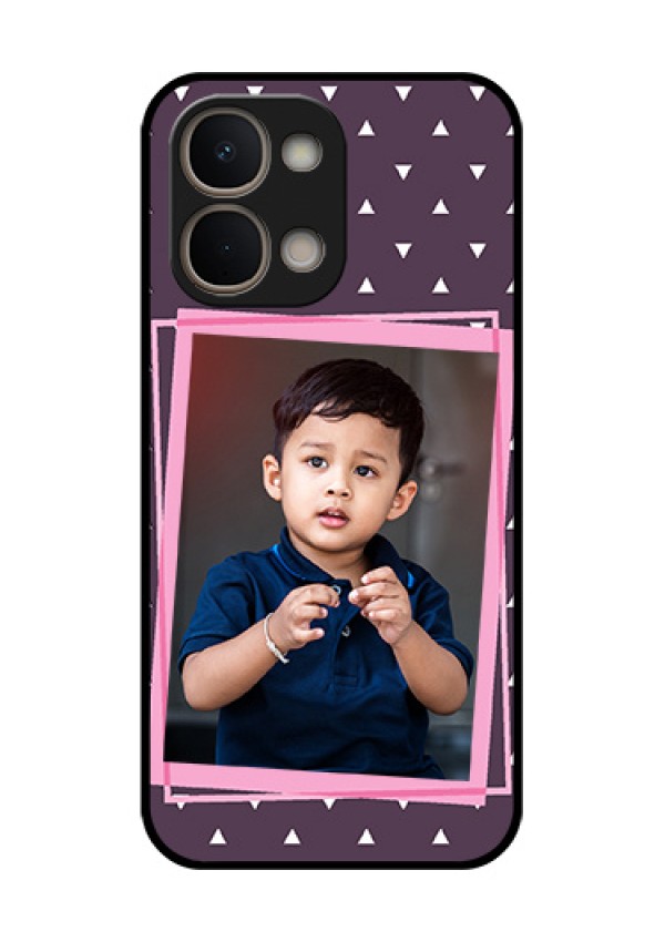 Vivo Y51 Pro 5G Custom Glass Phone Case - Triangle Pattern Dotted Design