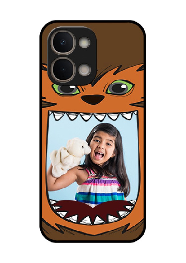 Vivo Y51 Pro 5G Custom Glass Phone Case - Owl Monster Back Case Design