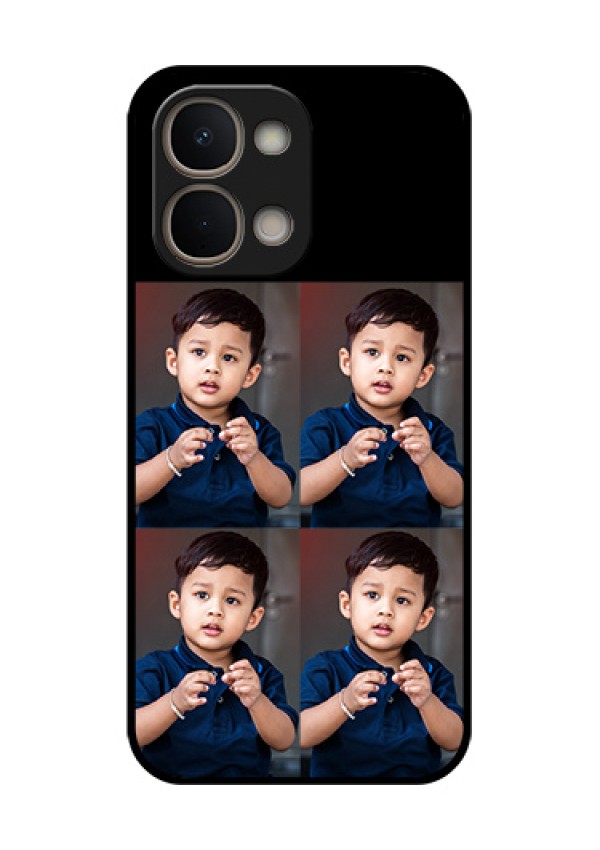 Vivo Y51 Pro 5G Custom Glass Phone Case - 4 Image Holder Design