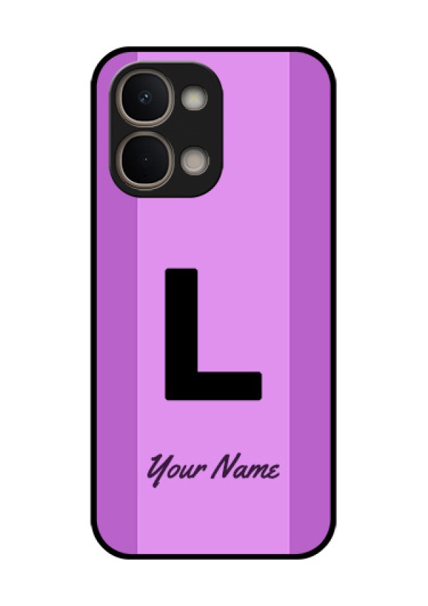 Vivo Y51 Pro 5G Custom Glass Phone Case - Tricolor Custom Text Design