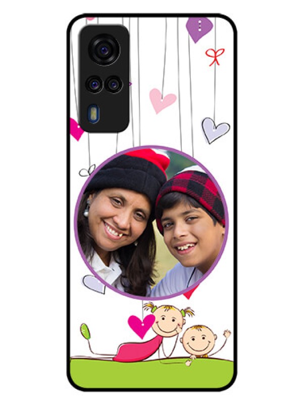 Custom Vivo Y51 Photo Printing on Glass Case  - Cute Kids Phone Case Design