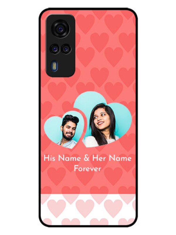 Custom Vivo Y51 Personalized Glass Phone Case  - Couple Pic Upload Design
