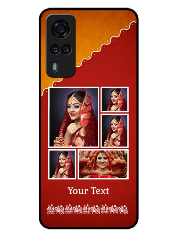 Custom Vivo Y51 Personalized Glass Phone Case  - Wedding Pic Upload Design