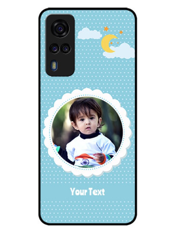 Custom Vivo Y51 Personalised Glass Phone Case  - Violet Pattern Design