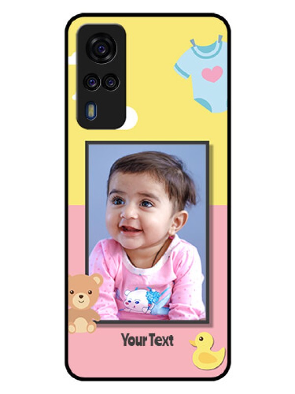 Custom Vivo Y51 Photo Printing on Glass Case  - Kids 2 Color Design