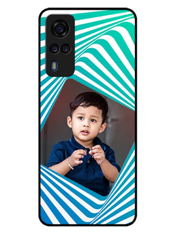 Custom Vivo Y51 Personalized Glass Phone Case  - Abstract Spiral Design