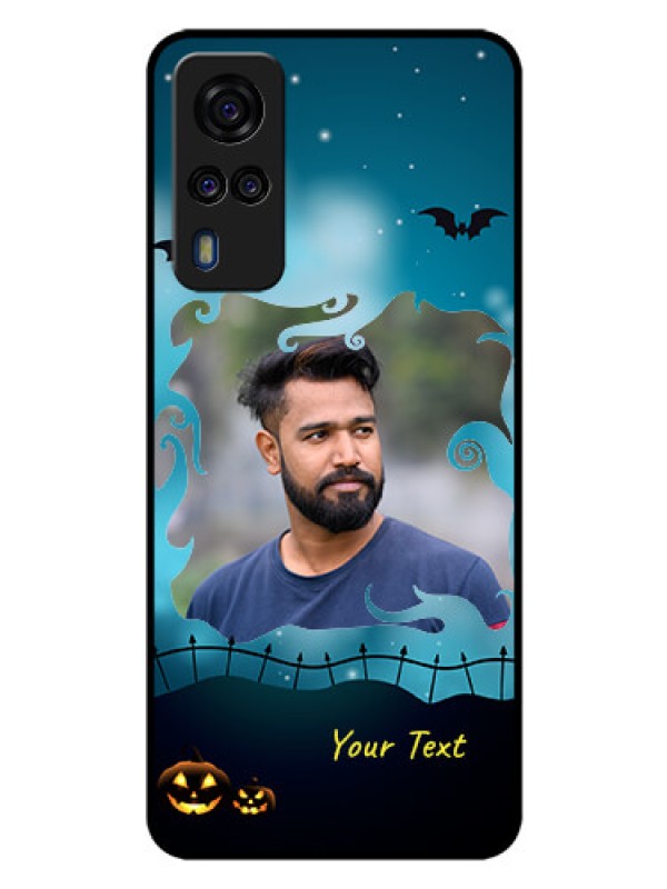 Custom Vivo Y51 Custom Glass Phone Case  - Halloween frame design
