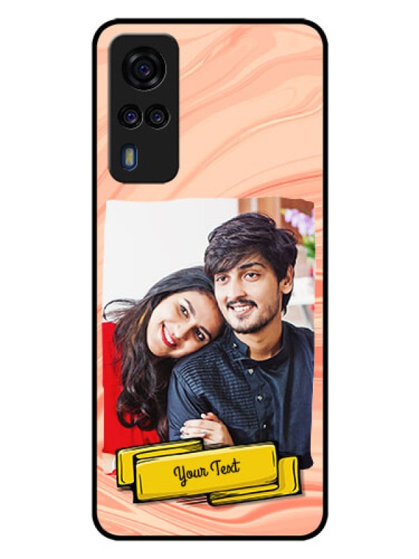 Custom Vivo Y51 Personalized Glass Phone Case  - Marble Texture Design