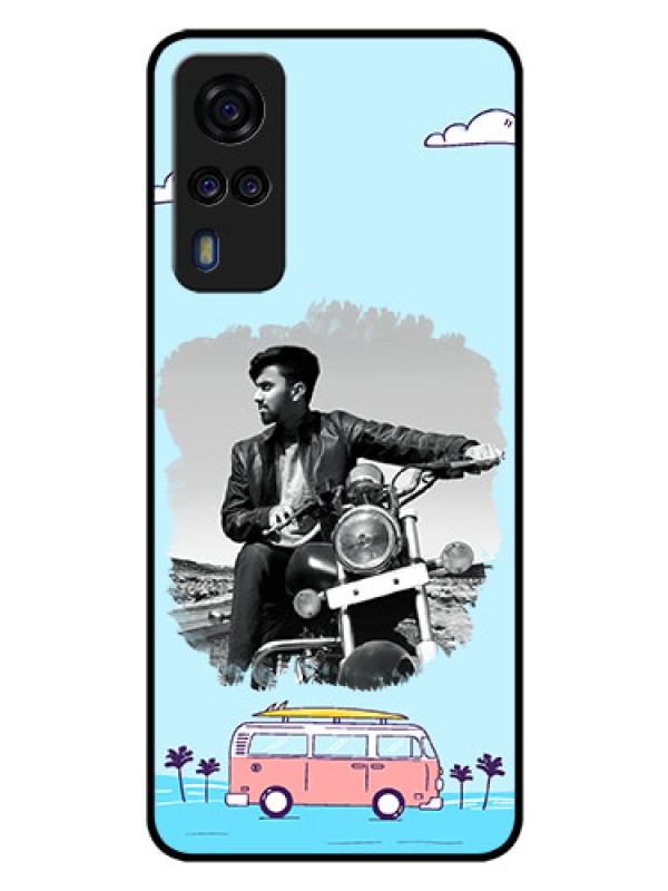 Custom Vivo Y51 Photo Printing on Glass Case  - Travel & Adventure Design