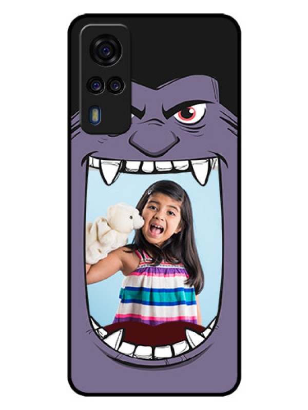 Custom Vivo Y51 Custom Glass Phone Case  - Angry Monster Design