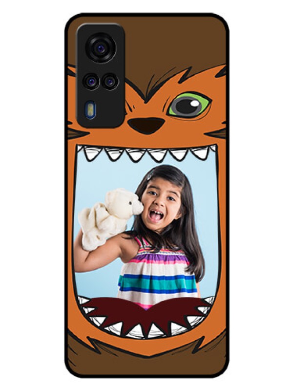 Custom Vivo Y51 Photo Printing on Glass Case  - Owl Monster Back Case Design