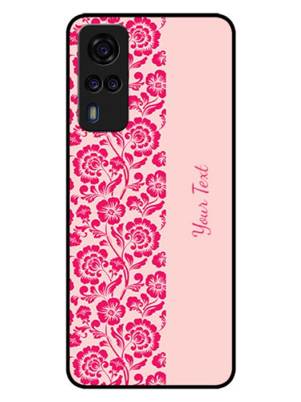 Custom Vivo Y51 Custom Glass Phone Case - Attractive Floral Pattern Design